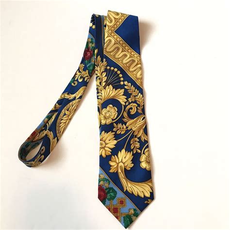 versace red and gold silk tie|Versace ties sale.